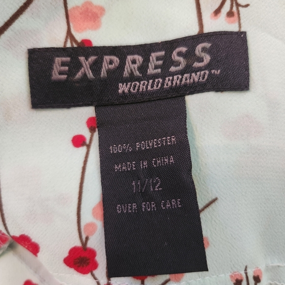 Express Cherry Blossom X Strap Dress Size 11/12 - Picture 4 of 4